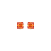 22K Gold Red Stud Earrings